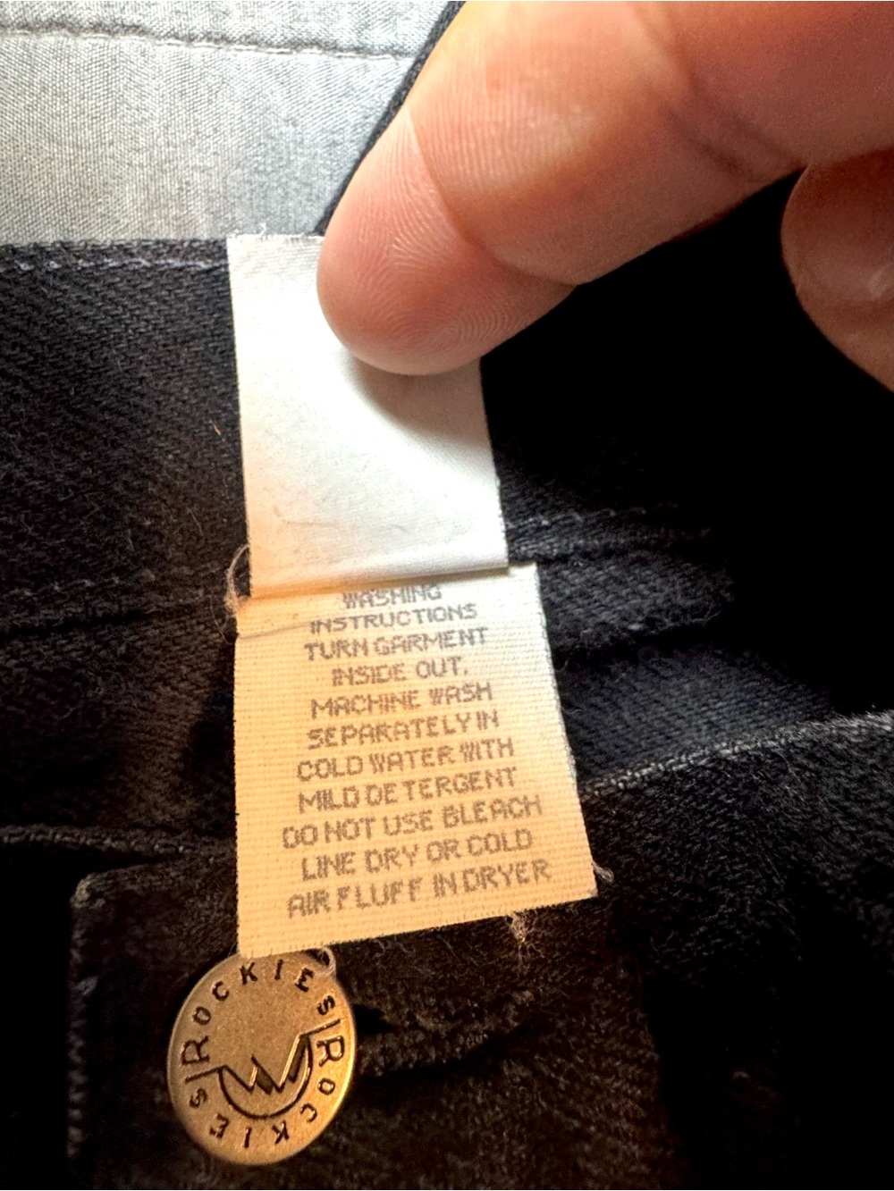 Vintage ROCKIES- Rocky Mountain black bare back high rise western jean 32/34 - Picture 4 of 12